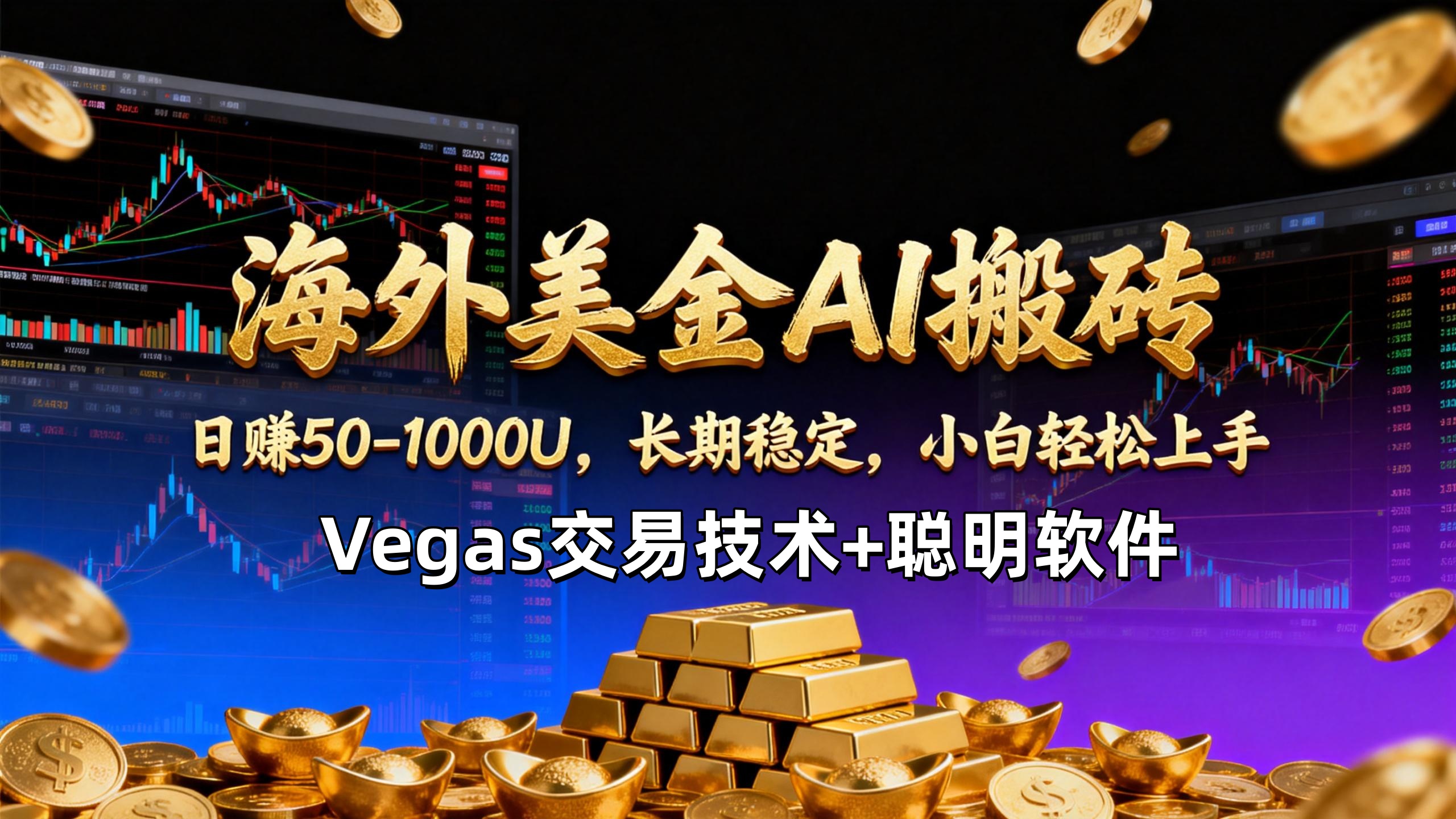 【海外美金AI搬砖】Vegas交易技术+聪明软件，日赚50-1000U，长期稳定，小白轻松上手。-HEIXMI（中国站）