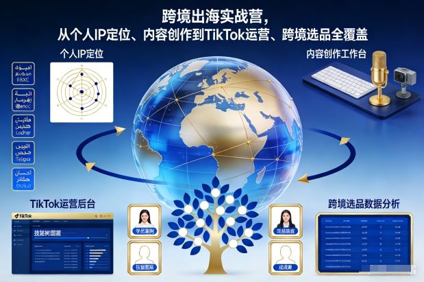 跨境出海实战营，从个人IP定位、内容创作到TikTok运营、跨境选品全覆盖-HEIXMI（中国站）
