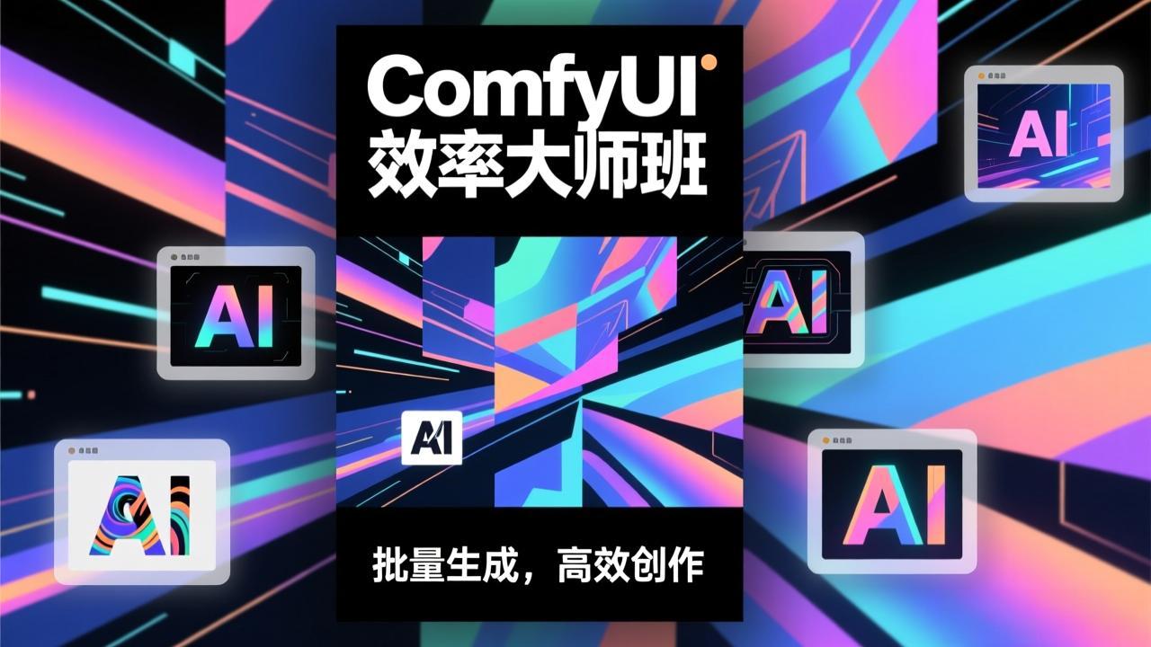 ComfyUI效率大师班：工作流搭建，批量生成，将个人AI出图效率提升5-10倍，月接单收入1-3万-HEIXMI（中国站）