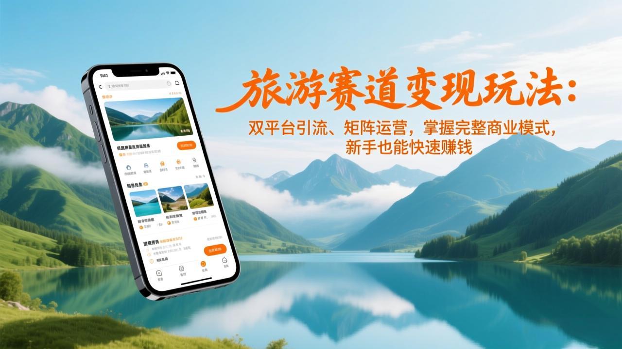 旅游赛道变现玩法：双平台引流、矩阵运营，掌握完整商业模式，新手也能快速赚钱-HEIXMI（中国站）