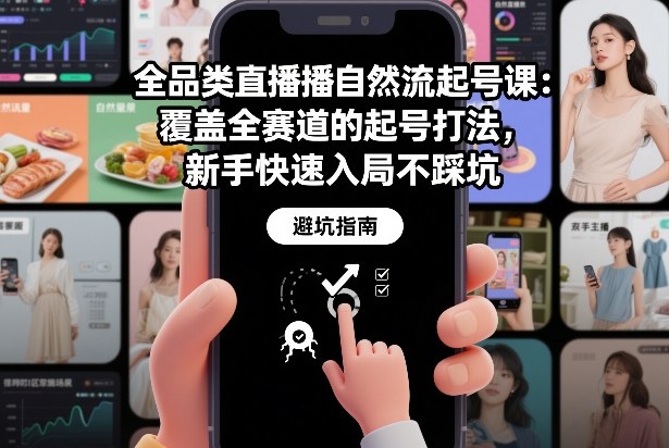 全品类直播自然流起号课：覆盖全赛道的起号打法，新手快速入局不踩坑-HEIXMI（中国站）