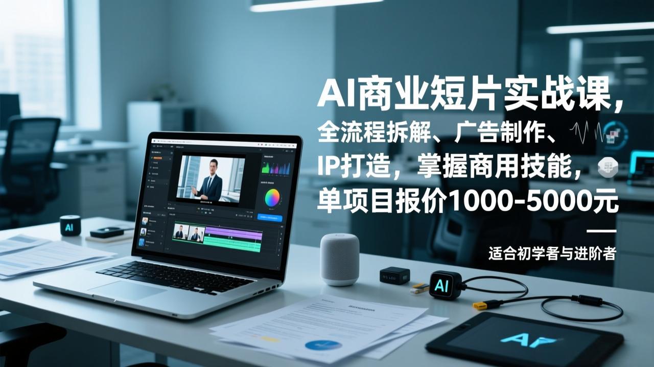AI商业短片实战课，全流程拆解、广告制作、IP打造，掌握商用技能，单项目报价1000-5000元-HEIXMI（中国站）