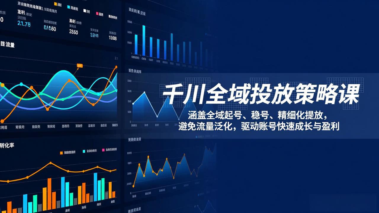 千川全域投放策略课：涵盖全域起号、稳号、精细化投放，避免流量泛化，驱动账号快速成长与盈利-HEIXMI（中国站）