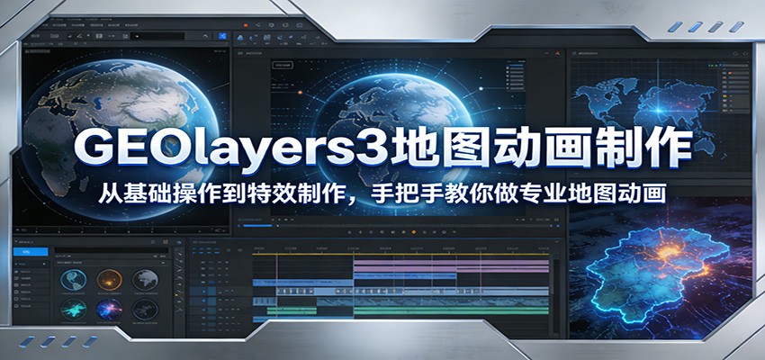 GEOlayers3地图动画制作：从基础操作到特效制作，手把手教你做专业地图动画-HEIXMI（中国站）