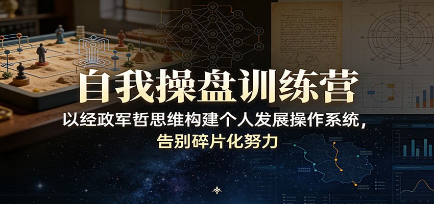 自我操盘训练营：以经政军哲思维构建个人发展操作系统，告别碎片化努力-HEIXMI（中国站）