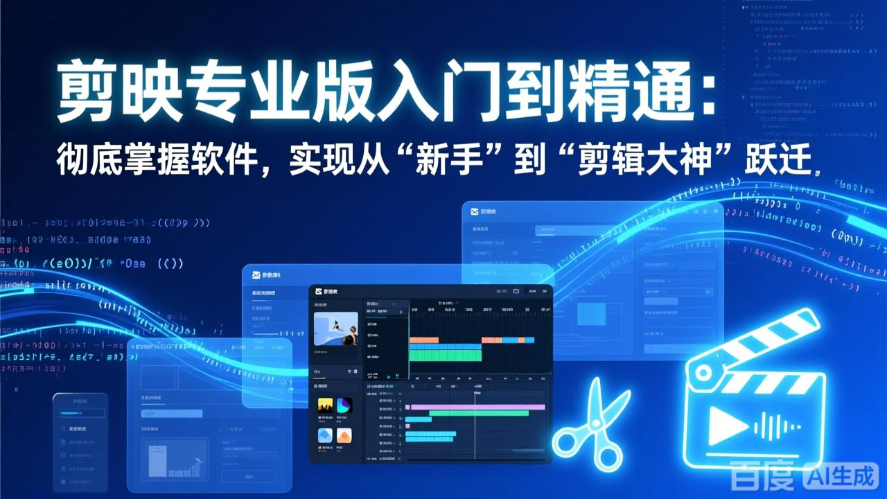剪映专业版入门到精通：彻底掌握软件，实现从“新手”到“剪辑大神”跃迁-HEIXMI（中国站）
