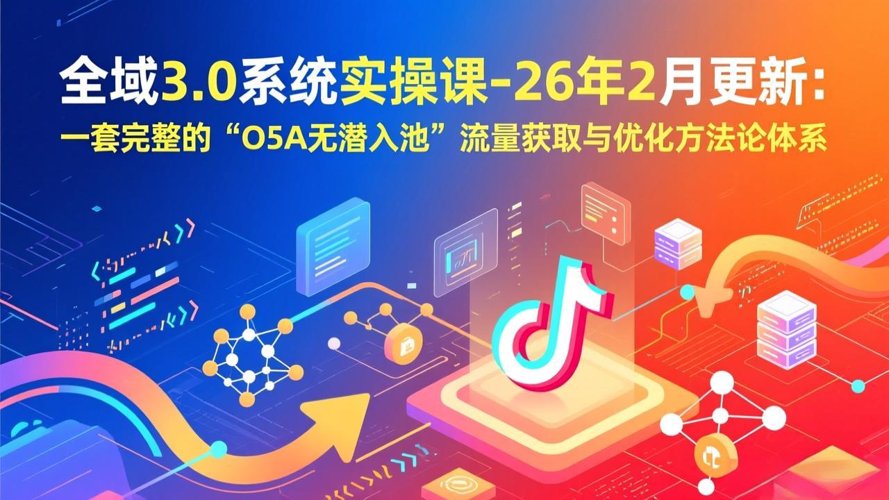 全域3.0系统实操课-26年2月更新：一套完整的“O5A无潜入池”流量获取与优化方法论体系-HEIXMI（中国站）