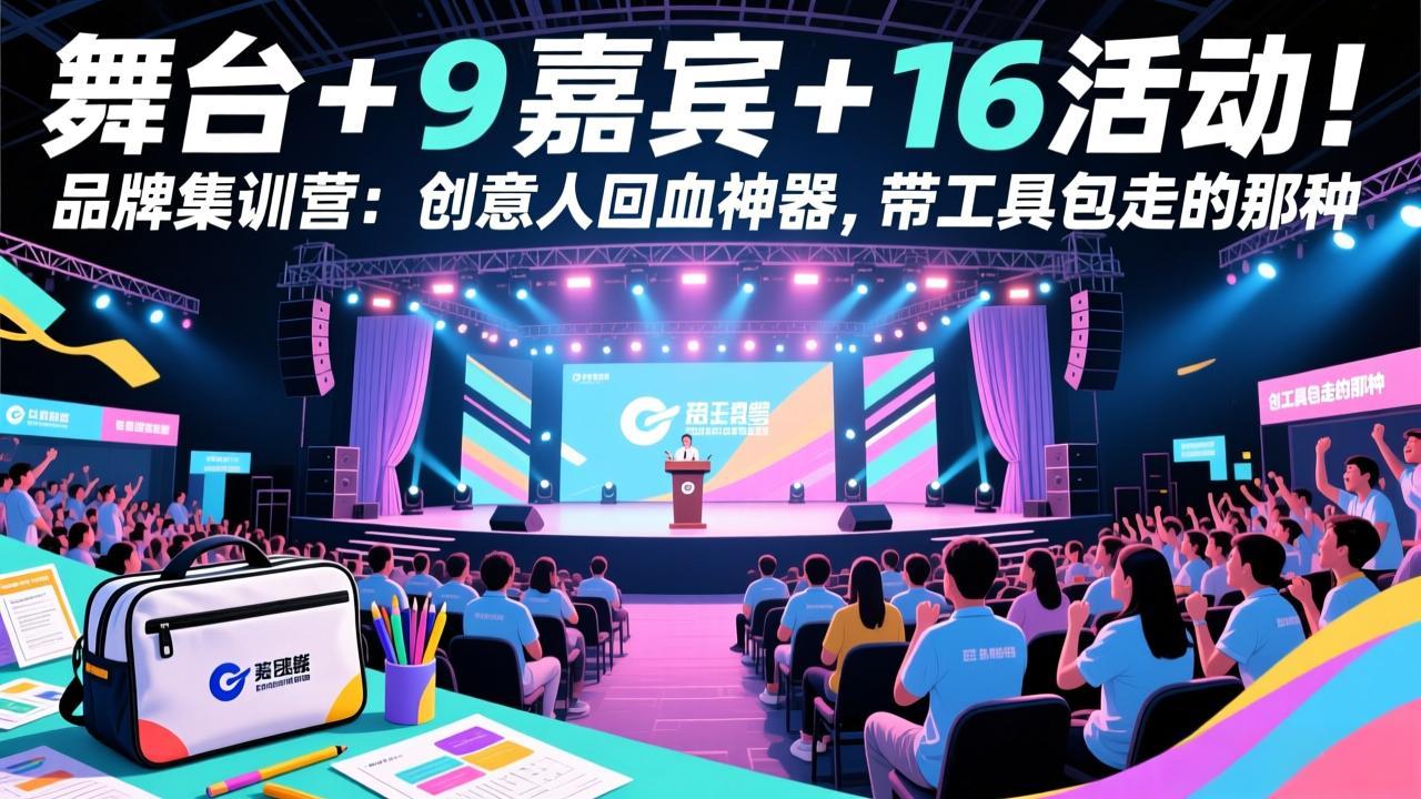 舞台 + 9 嘉宾 + 16 活动！品牌集训营：创意人回血神器，带工具包走的那种-HEIXMI（中国站）