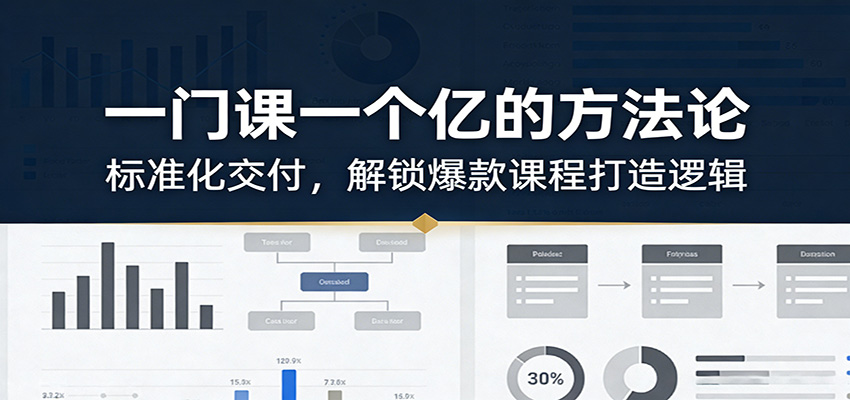 一门课一个亿的方法论：标准化交付，解锁爆款课程打造逻辑-HEIXMI（中国站）