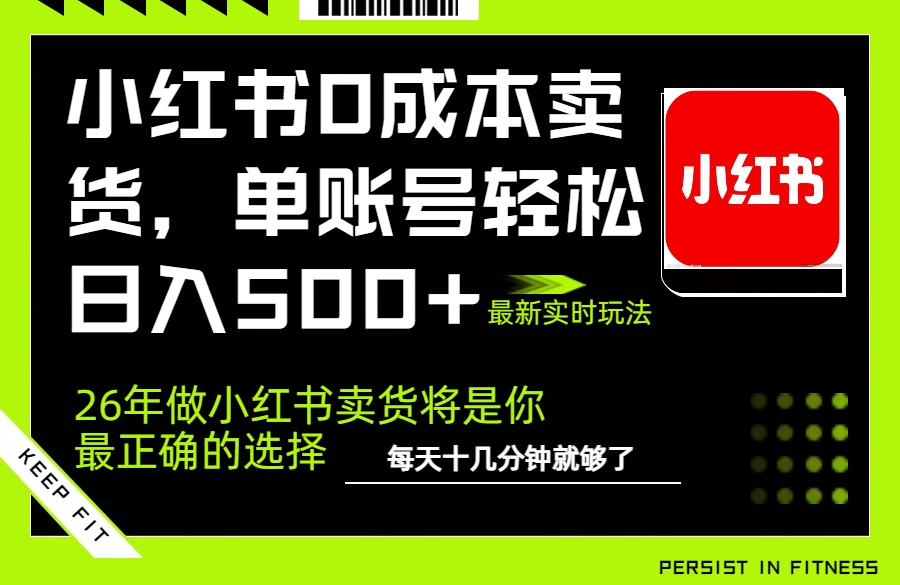 小红书0成本AI卖货，单账号轻松日入500+，完全托管AI，可矩阵放大-HEIXMI（中国站）