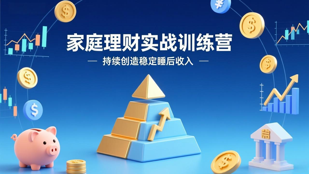 家庭理财实战训练营：从0到1建体系，三阶进阶层层递进，助你持续创造稳定睡后收入-HEIXMI（中国站）