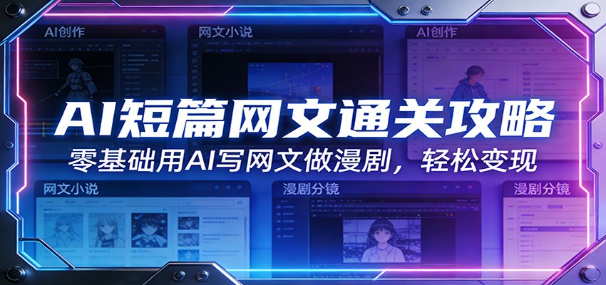 AI短篇网文通关攻略：零基础用AI写网文做漫剧，轻松变现-HEIXMI（中国站）