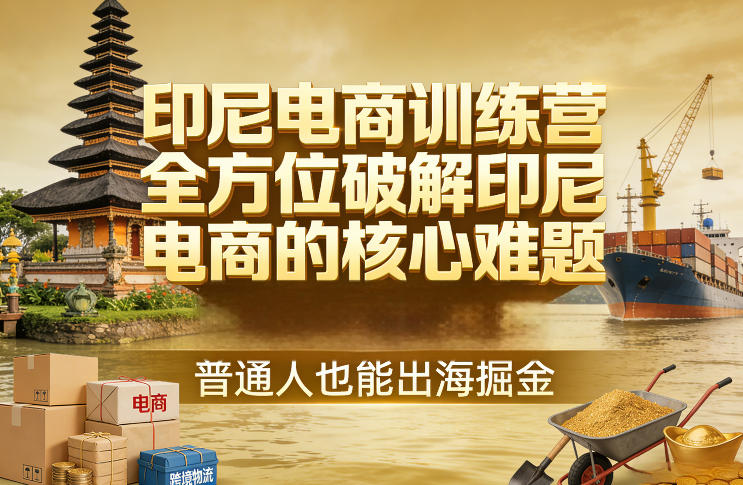 印尼电商训练营，全方位破解印尼电商的核心难题，普通人也能出海掘金-HEIXMI（中国站）