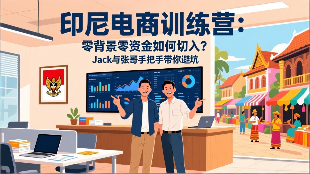 印尼电商训练营：零背景零资金如何切入？Jack与张哥手把手带你避坑-HEIXMI（中国站）