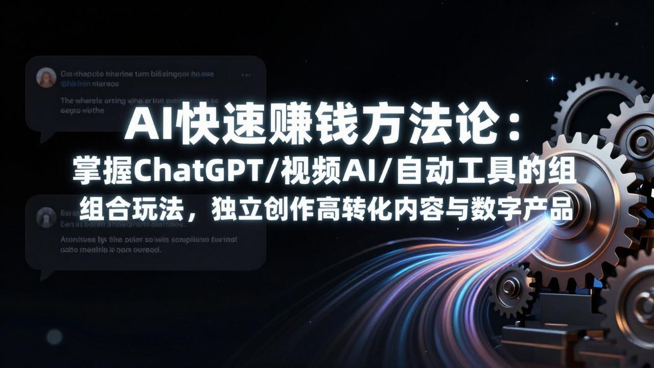 AI快速赚钱方法论：掌握ChatGPT/视频AI/自动化工具的组合玩法，独立创作高转化内容与数字产品-HEIXMI（中国站）