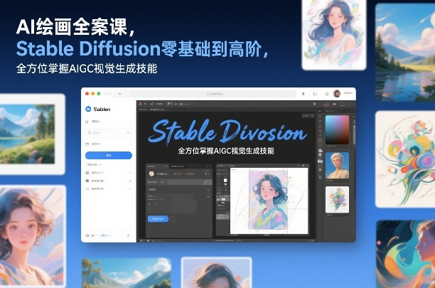 AI绘画全案课，Stable Diffusion零基础到高阶，全方位掌握AIGC视觉生成技能-HEIXMI（中国站）