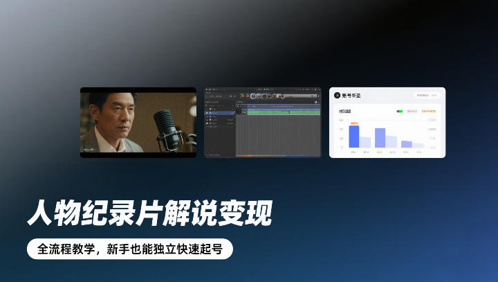 人物纪录片解说变现，全流程教学，新手也能独立快速起号-HEIXMI（中国站）