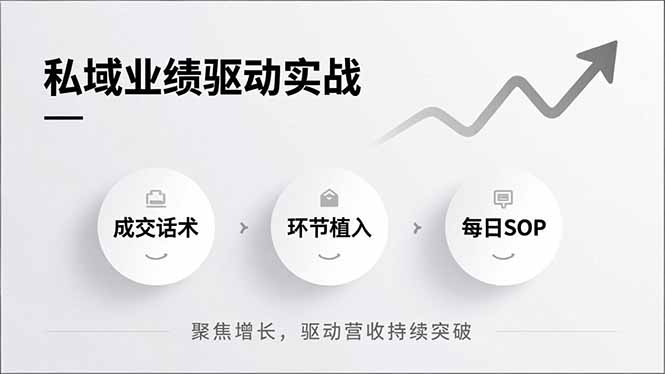 私域业绩驱动实战，成交话术、环节植入、每日SOP，聚焦增长，驱动营收持续突破-HEIXMI（中国站）