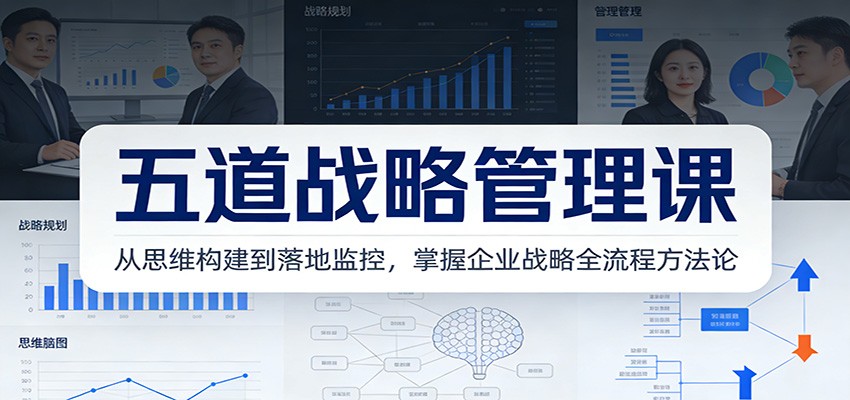 五道战略管理课：从思维构建到落地监控，掌握企业战略全流程方法论-HEIXMI（中国站）