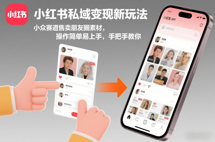 小红书私域变现新玩法，小众赛道售卖朋友圈素材，操作简单易上手，手把手教你-HEIXMI（中国站）