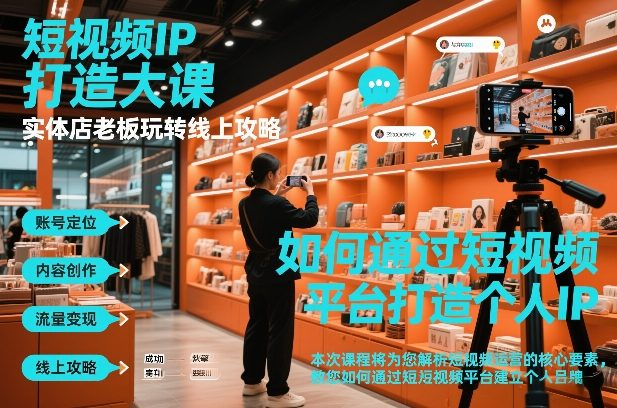 短视频ip打造大课，实体店老板玩转线上攻略-HEIXMI（中国站）