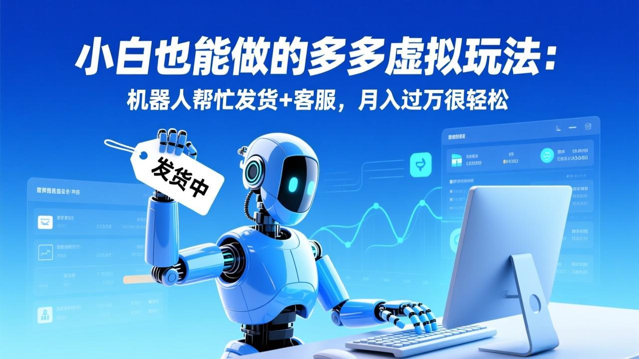 小白也能做的多多虚拟玩法：机器人帮忙发货+客服，月入过万很轻松-HEIXMI（中国站）