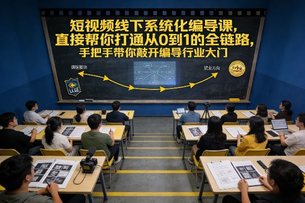 短视频线下系统化编导课，直接帮你打通从0到1的全链路，手把手带你敲开编导行业大门-HEIXMI（中国站）