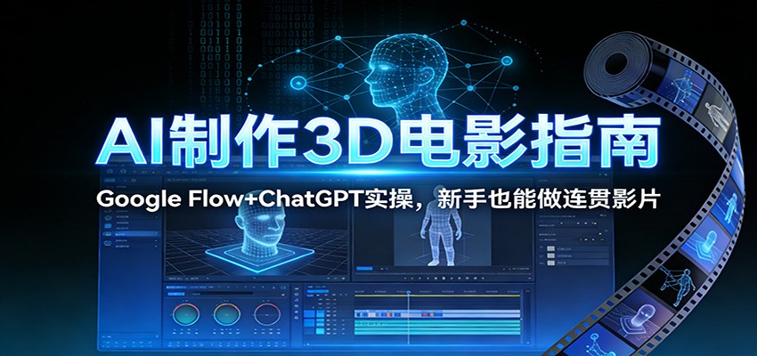 AI制作3D电影指南：Google Flow+ChatGPT实操，新手也能做连贯影片-HEIXMI（中国站）