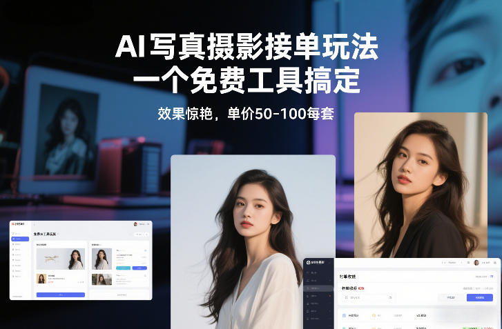 AI写真摄影接单玩法，一个免费工具搞定，效果惊艳，单价50-100每套-HEIXMI（中国站）