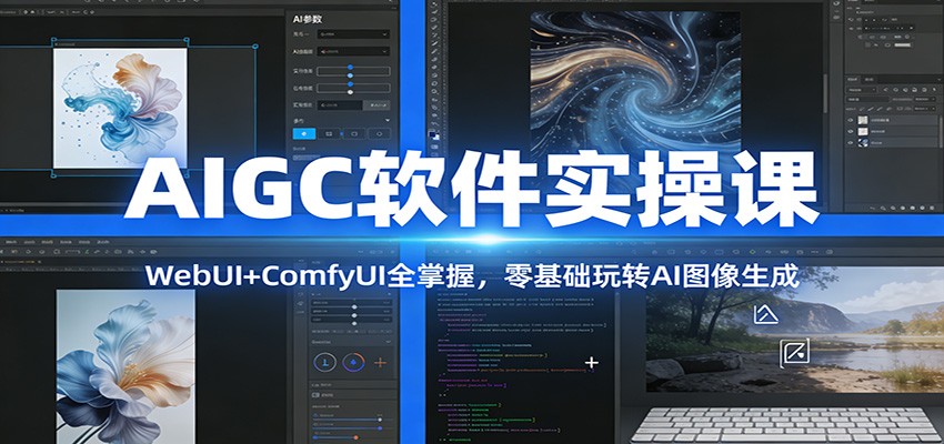 AIGC软件实操课：WebUI+ComfyUI全掌握，零基础玩转AI图像生成-HEIXMI（中国站）