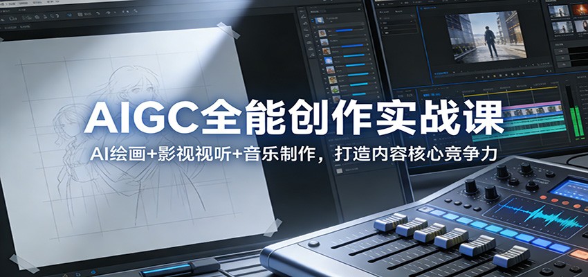 AIGC全能创作实战课：AI绘画+影视视听+音乐制作，打造内容核心竞争力-HEIXMI（中国站）