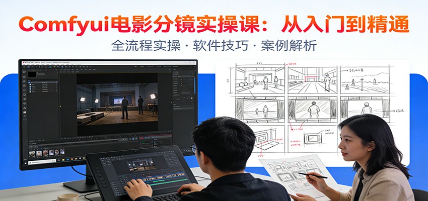 ComfyUI电影分镜实操课：分镜一致性，全流程AI视频制作，零基础也能做专业分镜-HEIXMI（中国站）