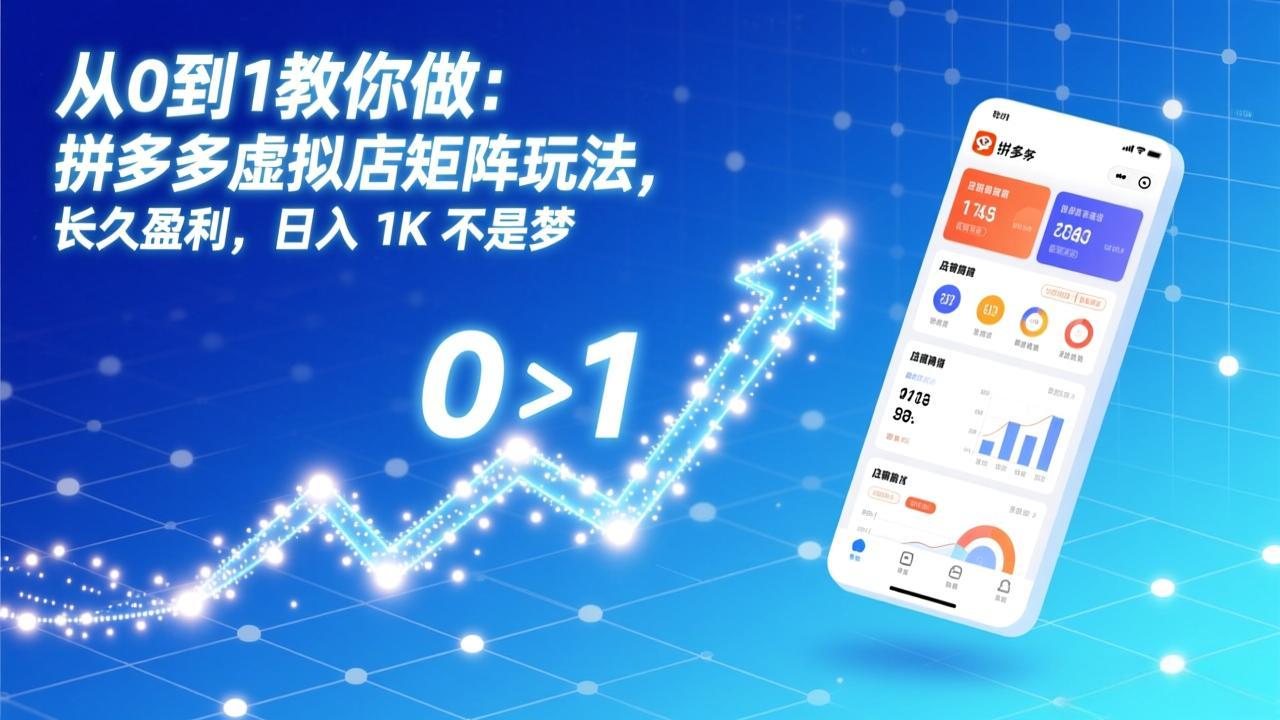 从0到1教你做：拼多多虚拟店矩阵玩法，长久盈利，日入 1K 不是梦-HEIXMI（中国站）
