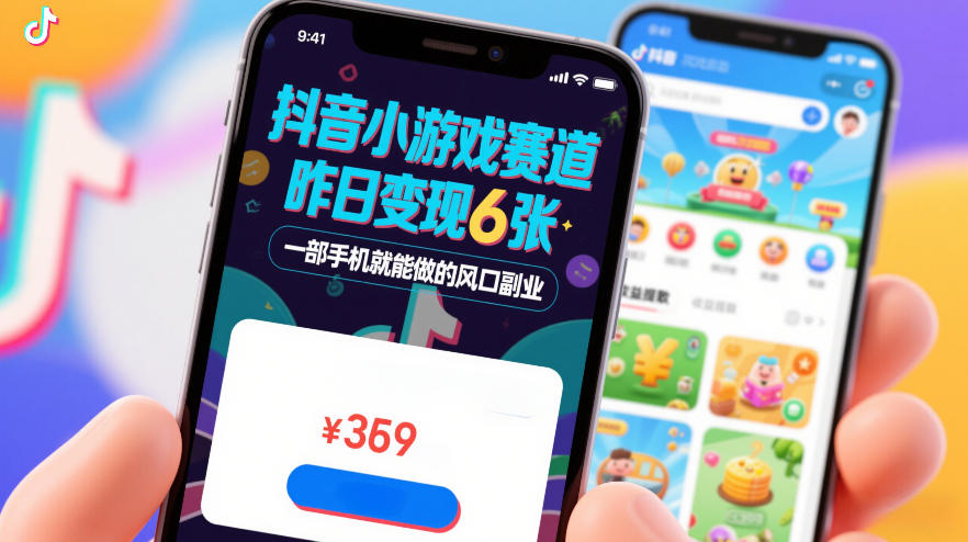 抖音小游戏赛道，昨日变现600+，零基础一部手机就能做的风口副业【揭秘】-HEIXMI（中国站）