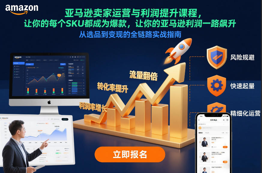 亚马逊卖家运营与利润提升课程，让你的每个SKU都成为爆款，让你的亚马逊利润一路飙升(更新12月)-HEIXMI（中国站）