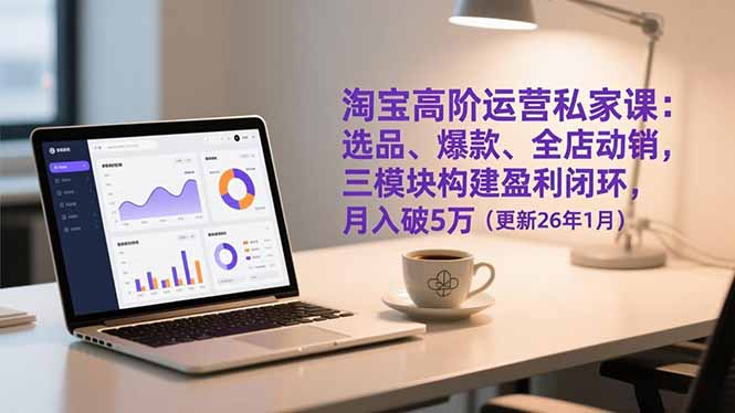 淘宝高阶运营私家课：选品、爆款、全店动销，三模块构建盈利闭环，月入破5万(更新26年1月-HEIXMI（中国站）