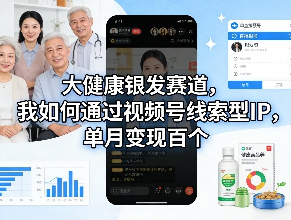 大健康银发赛道，我如何通过视频号线索型IP，单月变现百个-HEIXMI（中国站）