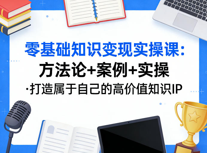 零基础知识变现实操课，方法论+案例+实操，打造属于自己的高价值知识IP-HEIXMI（中国站）