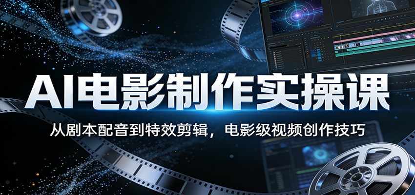 AI电影制作实操课：从剧本配音到特效剪辑，电影级视频创作技巧-HEIXMI（中国站）