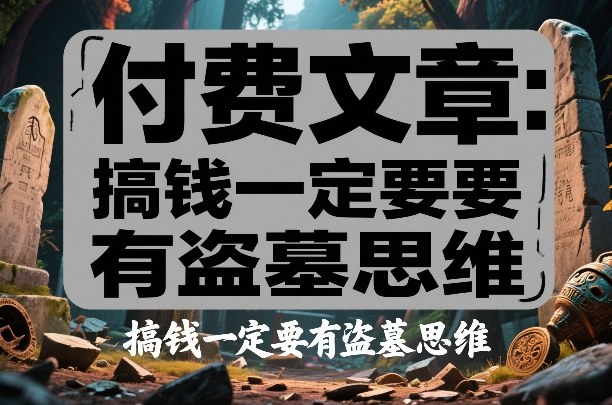 付费文章：搞钱一定要有盗墓思维-HEIXMI（中国站）