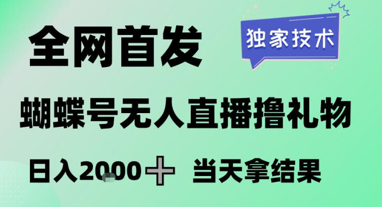 2026最新蝴蝶号无人直播掘金，独家技术，全网首发小白做了一个月收益3W，长期稳定可做【揭秘】-HEIXMI（中国站）