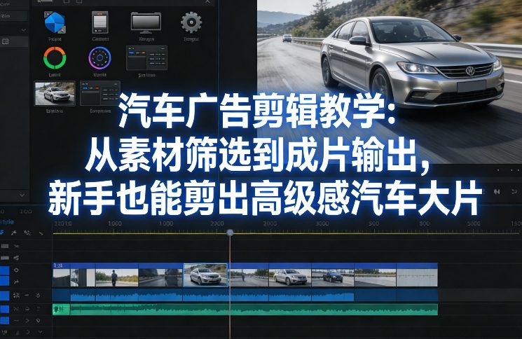 汽车广告剪辑教学：从素材筛选到成片输出，新手也能剪出高级感汽车大片-HEIXMI（中国站）