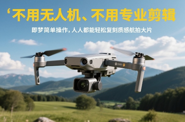 不用无人机、不用专业剪辑，即梦简单操作，人人都能轻松复刻质感航拍大片-HEIXMI（中国站）