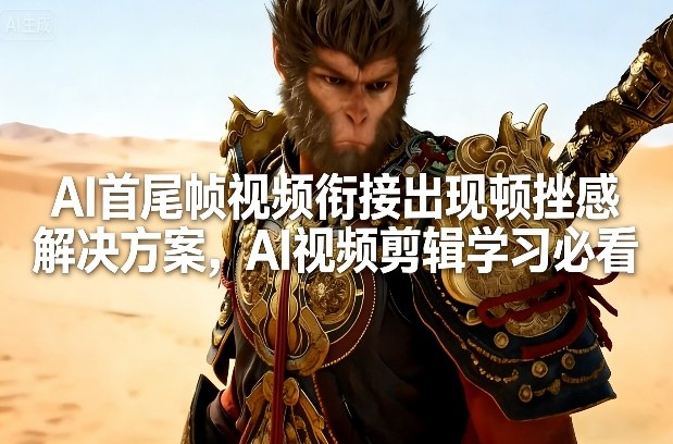 AI首尾帧视频衔接出现顿挫感解决方案，AI视频剪辑学习必看-HEIXMI（中国站）