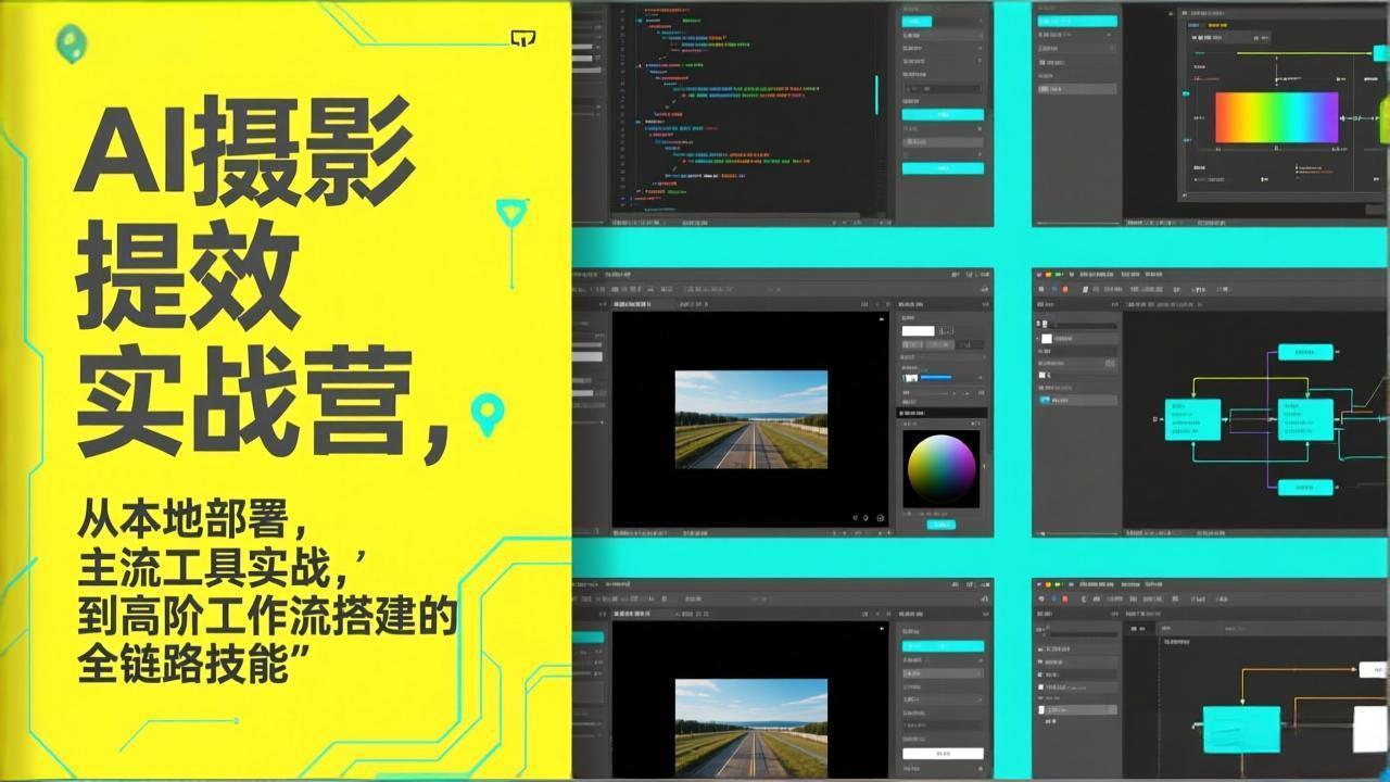 AI+摄影提效实战营，从本地部署，主流工具实战，到高阶工作流搭建的全链路技能-HEIXMI（中国站）