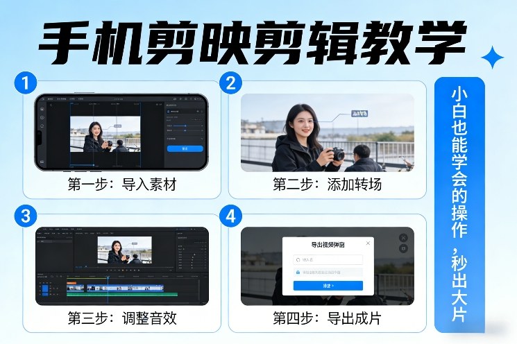 手机剪映剪辑教学，小白也能学会的操作，秒出大片-HEIXMI（中国站）
