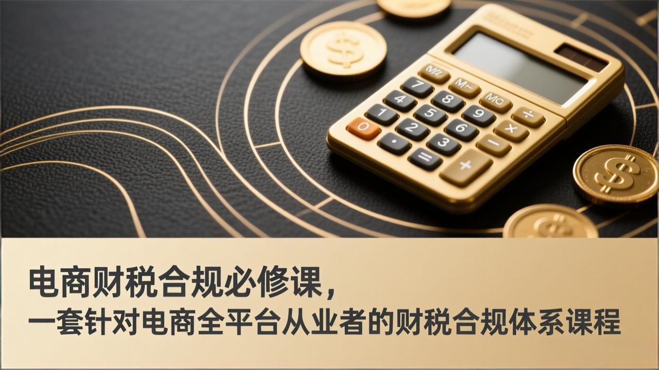 电商财税合规必修课，是一套针对电商全平台从业者的财税合规体系课程-HEIXMI（中国站）