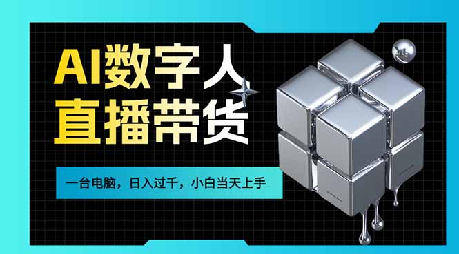 AI数字人直播带货风口已来，一台电脑在家日入过千，小白当天上手的赚钱技能-HEIXMI（中国站）
