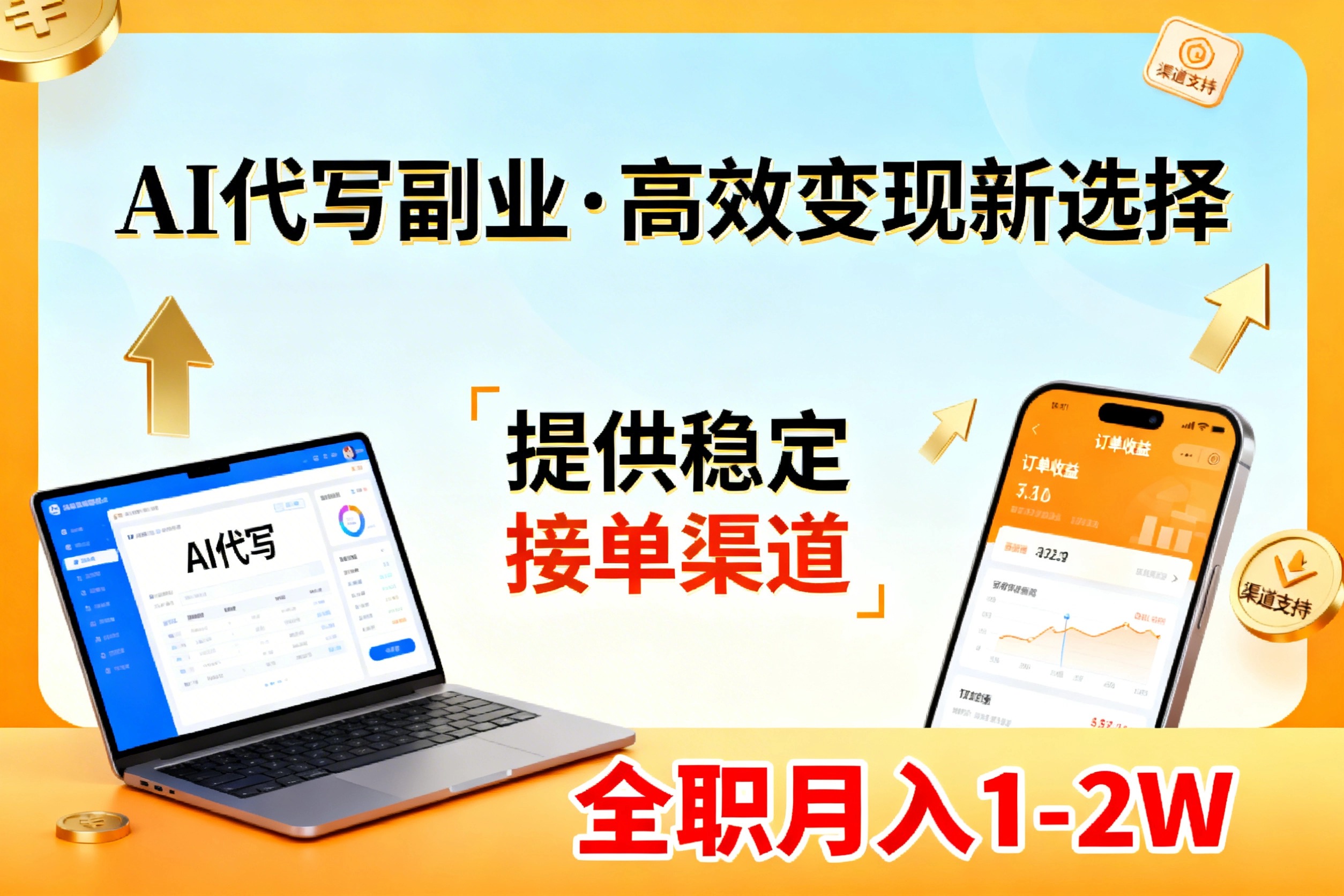 AI代写副业，高效变现，提供渠道，永不失业副业兼职 全职月入1-2W【SOP手册】-HEIXMI（中国站）