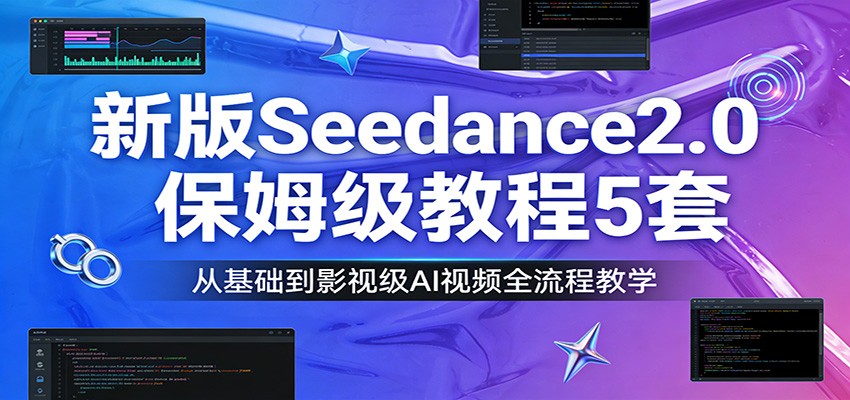 新版Seedance2.0保姆级教程5套：从基础到影视级AI视频全流程教学-HEIXMI（中国站）